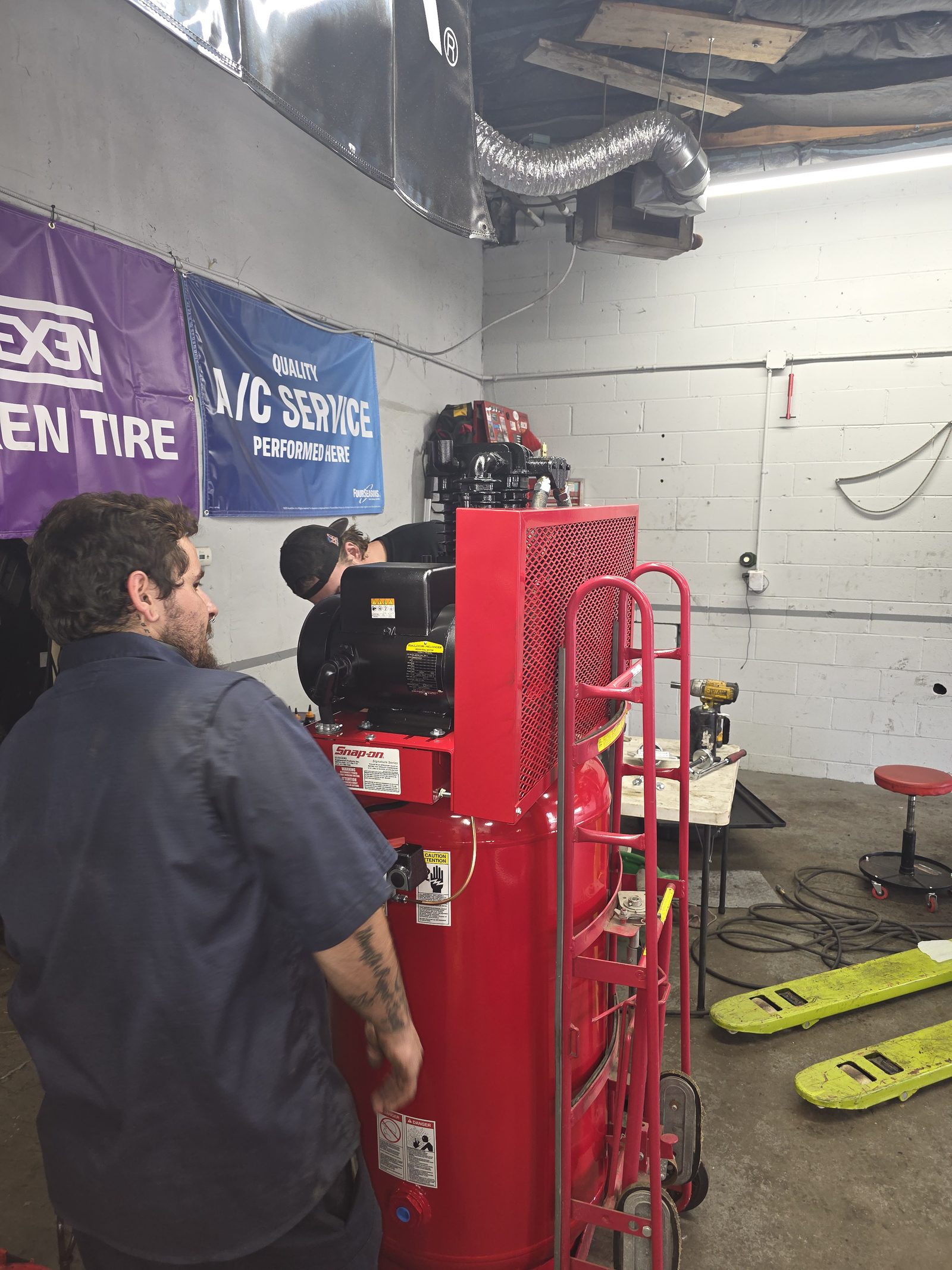 Skilled Services crew working on equipment